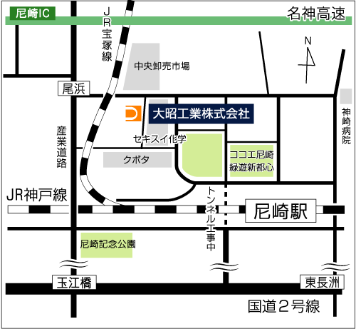 大昭工業へのアクセスマップ